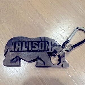 Wood Name Alison Key Chain 3”